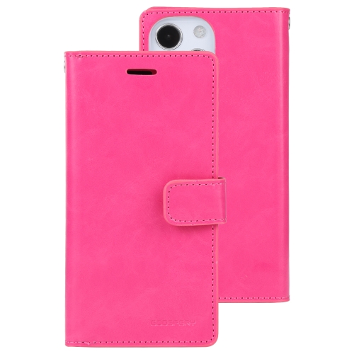 GOOSPERY MANSOOR Crazy Horse Texture Horizontal Flip Leather Case with Holder & Card Slots & Wallet For iPhone 13(Rose Red)