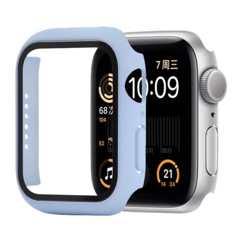 

Shockproof PC+Tempered Glass Protective Case with Packed Carton For Apple Watch Series 6 & SE & 5 & 4 44mm(Ice Sea Blue)
