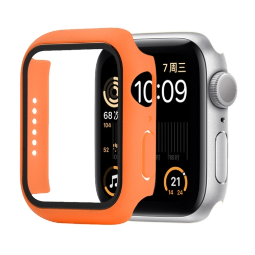 

Shockproof PC+Tempered Glass Protective Case with Packed Carton For Apple Watch Series 6 & SE & 5 & 4 44mm(Orange)