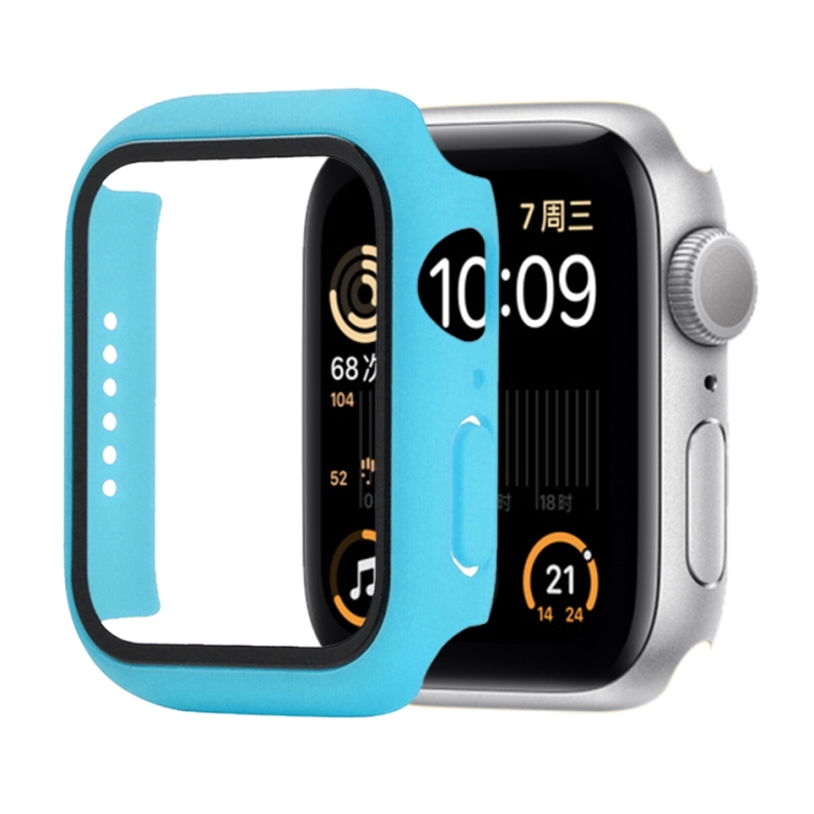 

Shockproof PC+Tempered Glass Protective Case with Packed Carton For Apple Watch Series 6 & SE & 5 & 4 44mm(Sky Blue)