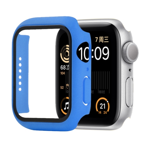 

Shockproof PC+Tempered Glass Protective Case with Packed Carton For Apple Watch Series 6 & SE & 5 & 4 44mm(Blue)