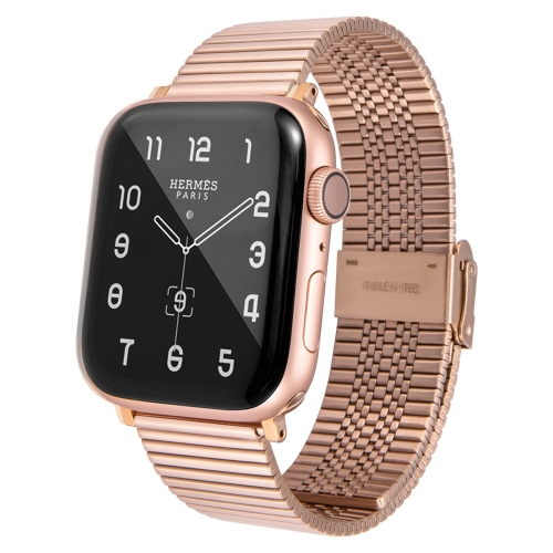 

Multi-baht Steel Replacement Watchband For Apple Watch Series 7 41mm / 6 & SE & 5 & 4 40mm / 3 & 2 & 1 38mm(Rose Gold)