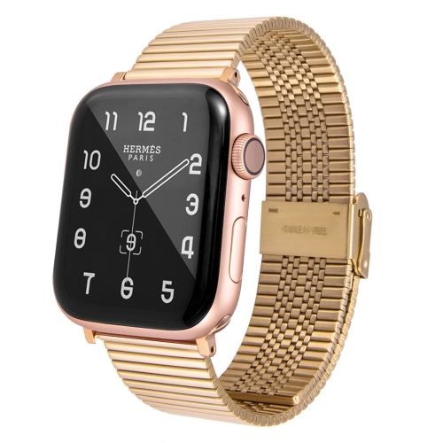 

Multi-baht Steel Replacement Watchband For Apple Watch Series 7 41mm / 6 & SE & 5 & 4 40mm / 3 & 2 & 1 38mm(Gold)