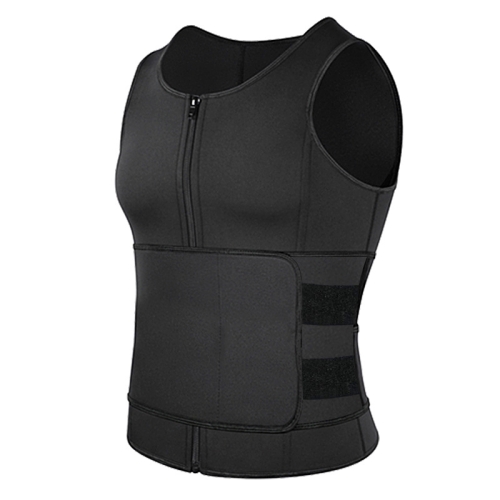 

Neoprene Men Sport Body Shapers Vest Waist Body Shaping Corset, Size:XXXL(Black)