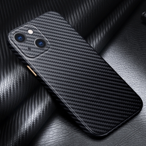 

For iPhone 13 mini R-JUST Carbon Fiber Leather Texture All-inclusive Shockproof Back Cover Case (Black)