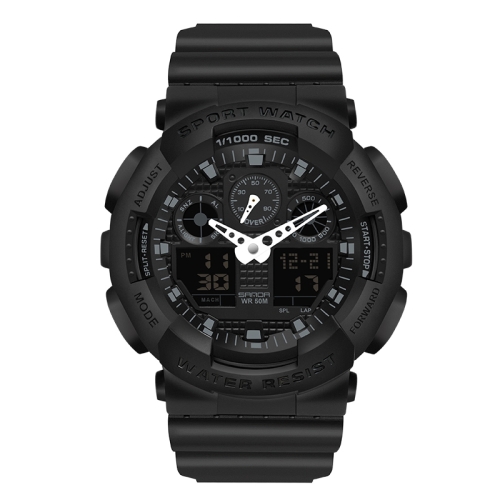 

SANDA World Time Luminous Calendar Multifunctional Men Sports Quartz Watch(3111 All Black)