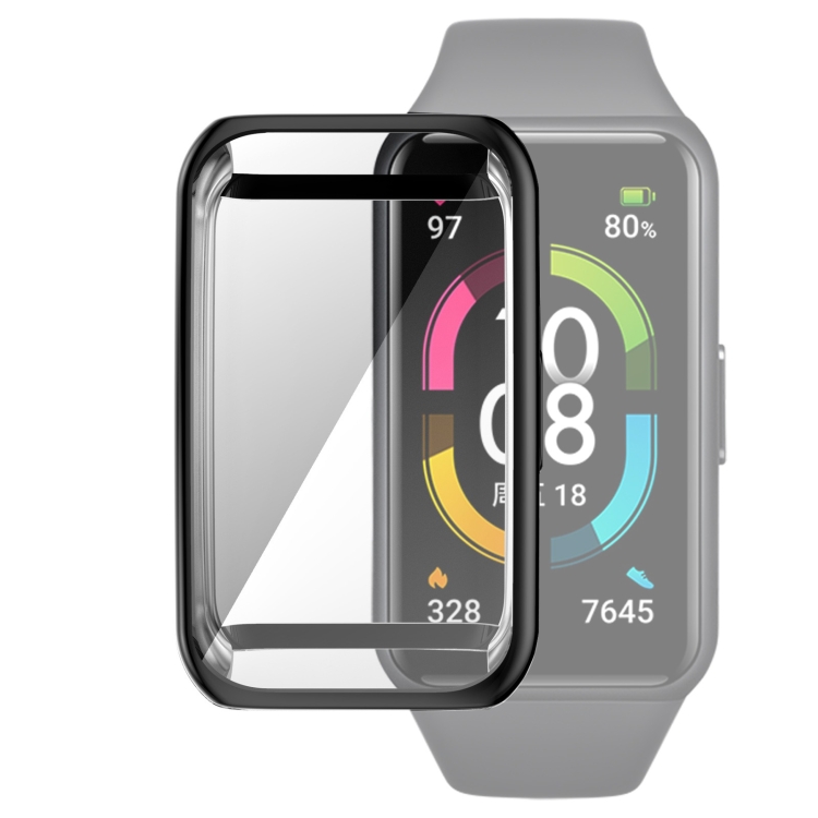 

For Huawei Band 6 / 6 Pro / Honor Band 6 Full Coverage TPU Electroplating Protective Case Cover(Black)