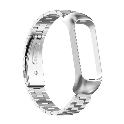 

For Samsung Galaxy Fit2 SM-R220 Three-beads Steel Watch Band(Silver)