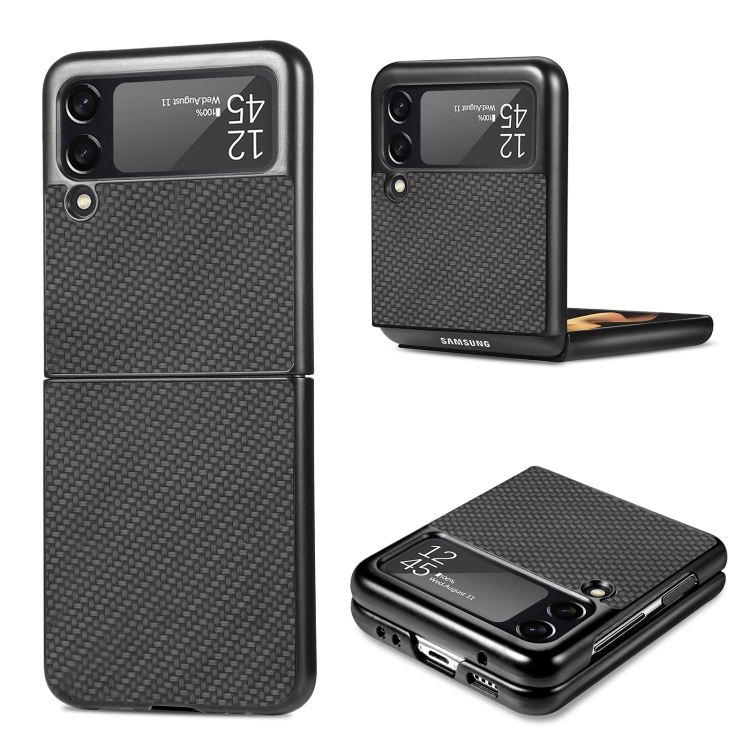 

For Samsung Galaxy Z Flip3 5G Cross Pattern Slim PC Protective Case(Black)