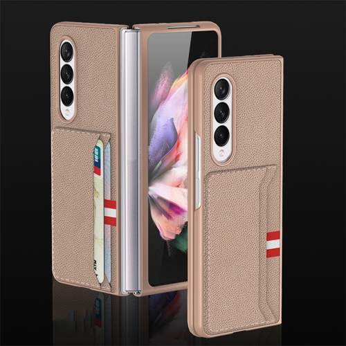 

For Samsung Galaxy Z Fold3 5G GKK Ultra-thin Shockproof Leather Protective Case(Gold)