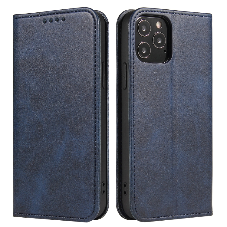 

Calf Texture Magnetic Horizontal Flip Leather Case with Holder & Card Slots & Wallet For iPhone 13 mini(Blue)