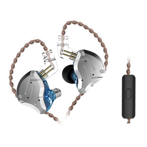 

KZ ZS10 Pro 10-unit Ring Iron Gaming In-ear Wired Earphone, Mic Version(Blue)