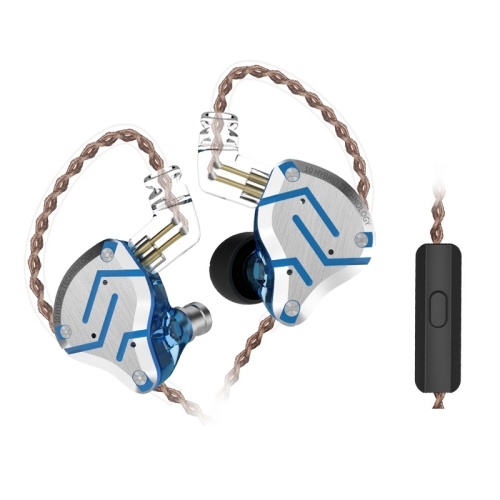 

KZ ZS10 Pro 10-unit Ring Iron Gaming In-ear Wired Earphone, Mic Version(Streamer Blue)