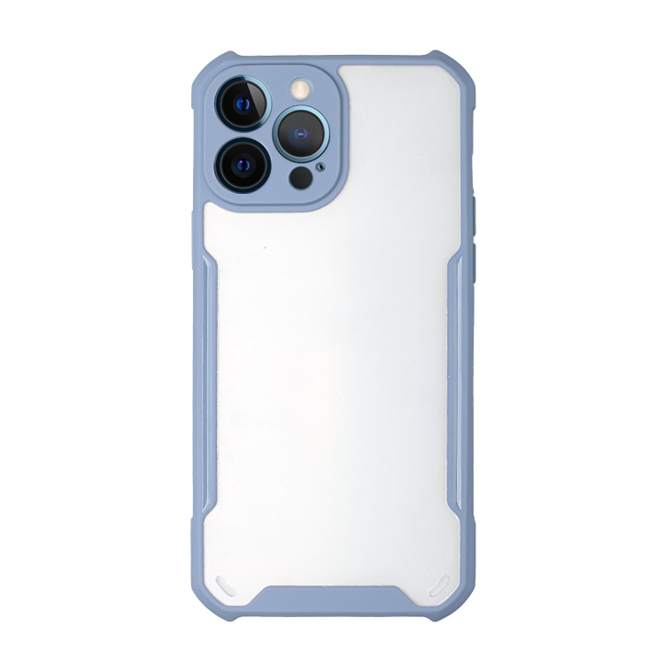

Acrylic + Color TPU Shockproof Case For iPhone 13 Pro Max(Milk Grey)