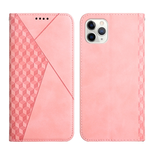 

Diamond Pattern Splicing Skin Feel Magnetic Horizontal Flip Leather Case with Card Slots & Holder & Wallet For iPhone 11 Pro Max(Rose Gold)