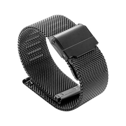 

12mm 304 Stainless Steel Double Buckles Replacement Strap Watchband(Black)