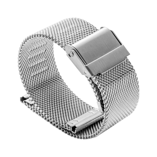 

18mm 304 Stainless Steel Double Buckles Watch Band(Silver)