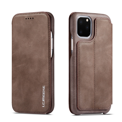 

For iPhone 11Pro Max Hon Ancient Series Leather Case with Card Slots & Holder & Wallet(Coffee)