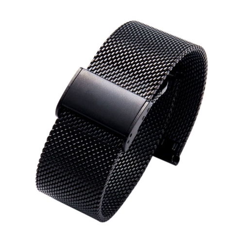 

18mm 304 Stainless Steel Single Buckle Replacement Strap Watchband(Black)