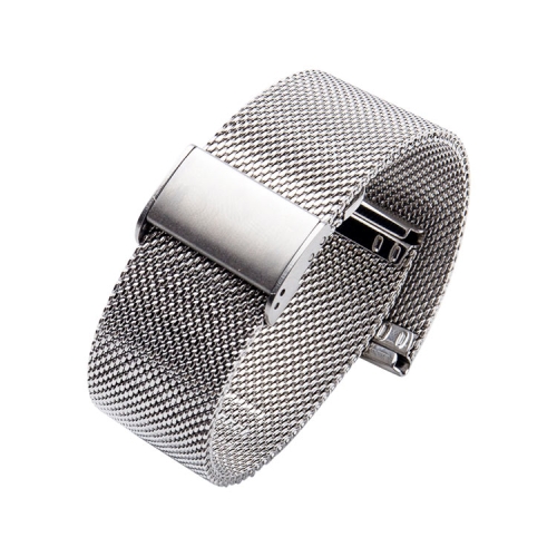 

18mm 304 Stainless Steel Single Buckle Watch Band(Silver)