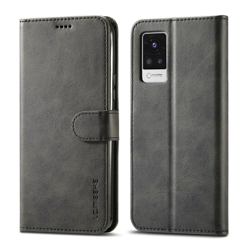 

LC.IMEEKE Calf Texture Horizontal Flip Leather Case with Holder & Card Slots & Wallet For vivo V21(Black)