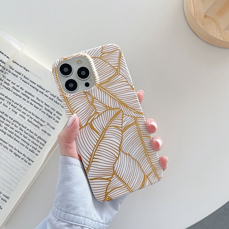 

Gilding Marble Pattern Soft TPU Protective Case For iPhone 13 Pro Max(Gold)