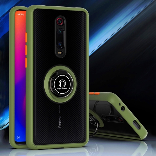 

For Xiaomi Redmi K20 Q Shadow 1 Series TPU + PC Protective Case with 360 Degrees Rotate Ring Holder(Army Green+Orange)