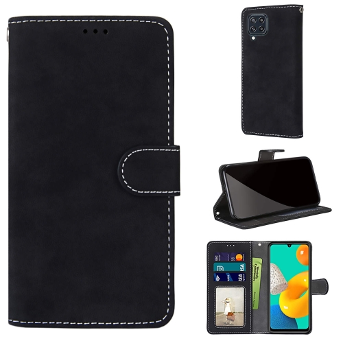 

For Samsung Galaxy M32 Retro Frosted Horizontal Flip PU Leather Case with Holder & Card Slots & Wallet & Photo Frame(Black)