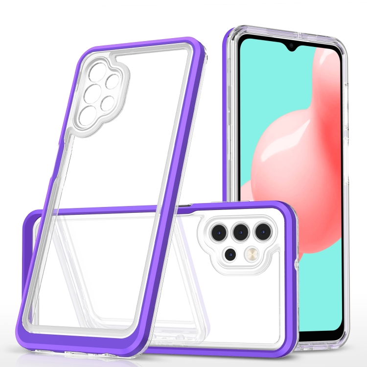 

For Samsung Galaxy A32 5G Bright Series Clear Acrylic + PC+TPU Shockproof Case(Purple)