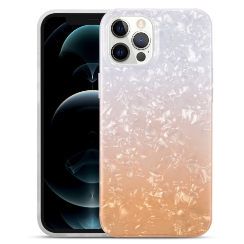 

Gradient Color Shell Texture IMD TPU Shockproof Case For iPhone 11(Gradient White Orange)