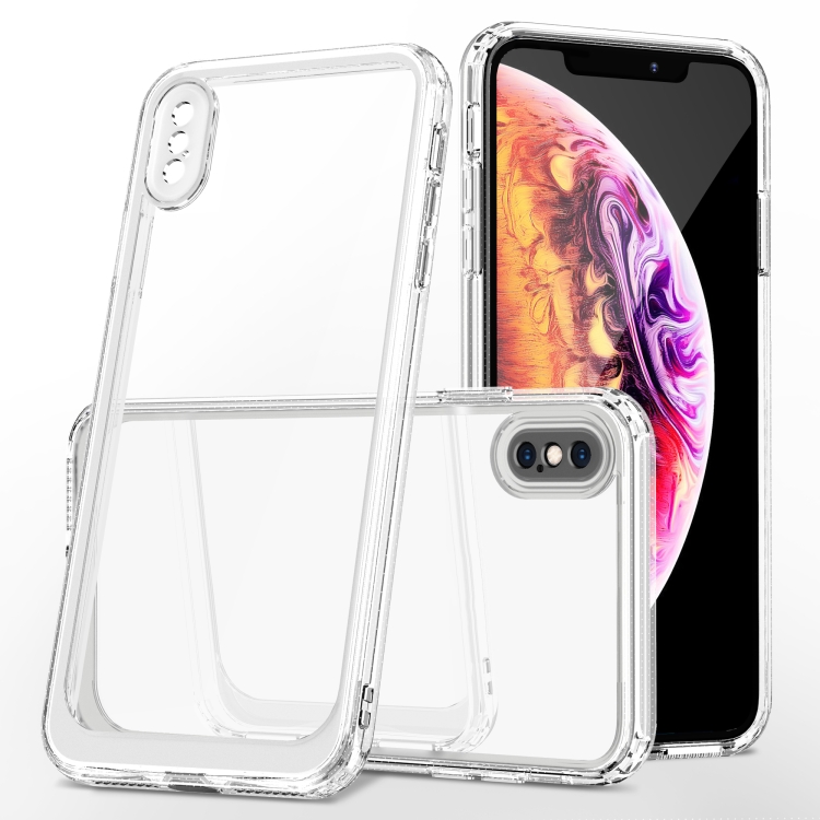 

Acrylic + TPU Accurate Hole Transparent Shockproof Case For iPhone X / XS