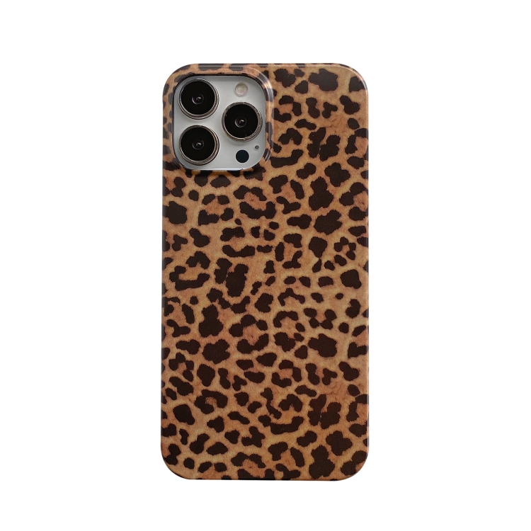 

Leopard Pattern Non-full Coverage TPU Protective Case For iPhone 13(Brown)