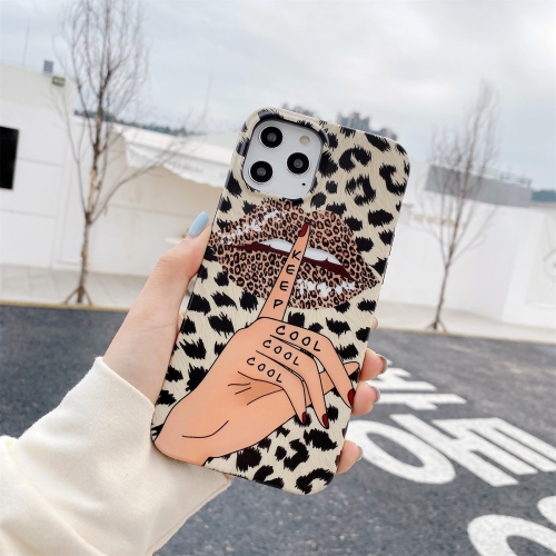 

IMD Half-coverage TPU Protective Case For iPhone 13(Leopard Kiss)