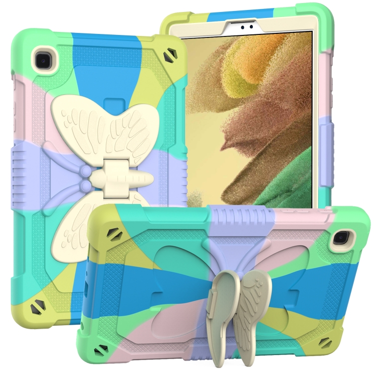 

Beige PC + Silicone Anti-drop Protective Case with Butterfly Shape Holder & Pen Slot For Samsung Galaxy Tab A7 Lite 8.7 SM-T220 / SM-T225(Colorful Green)