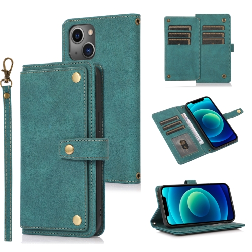 

PU + TPU Horizontal Flip Leather Case with Holder & Card Slot & Wallet & Lanyard For iPhone 13 Pro(Lake Blue)