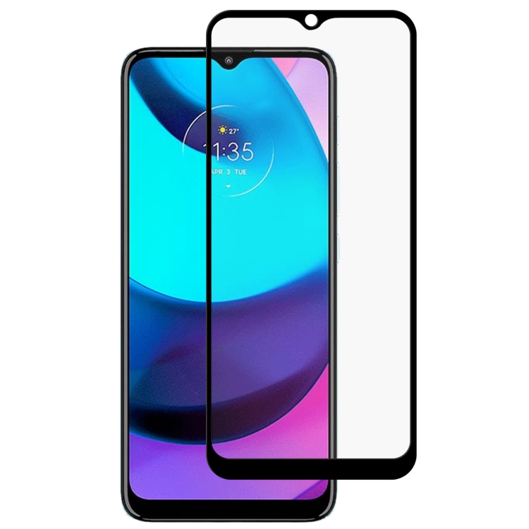 

For Motorola Moto E20 Full Glue Full Screen Tempered Glass Film