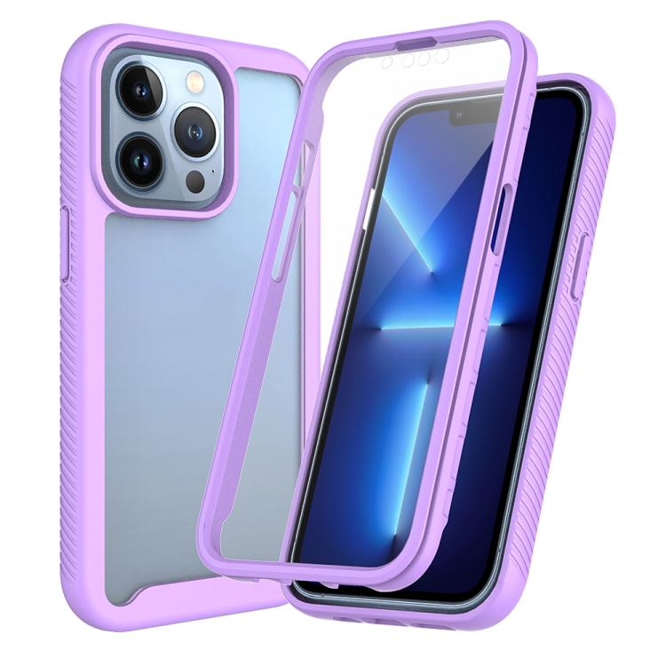

Starry Sky Solid Color Series Shockproof PC + TPU Case with PET Film For iPhone 13 Pro Max(Light Purple)