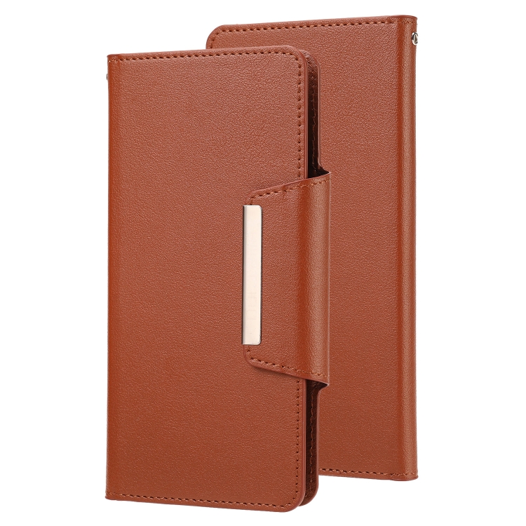 

For Samsung Galaxy S20 FE Ultra-thin Separable Magnetic Horizontal Flip Leather Case with Card Slot & Wallet(Brown)