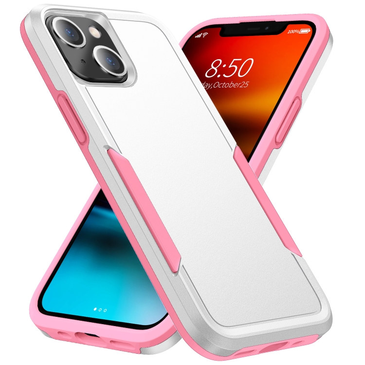 

Pioneer Armor Heavy Duty PC + TPU Shockproof Case For iPhone 13 mini(White)