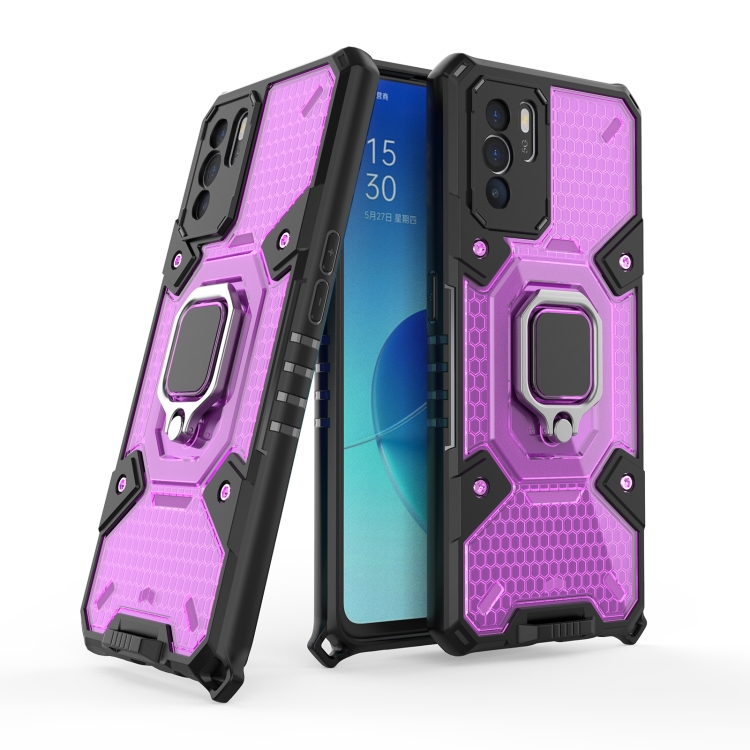 

For OPPO Reno 6Z Space PC + TPU Ring Holder Protective Case(Purple)