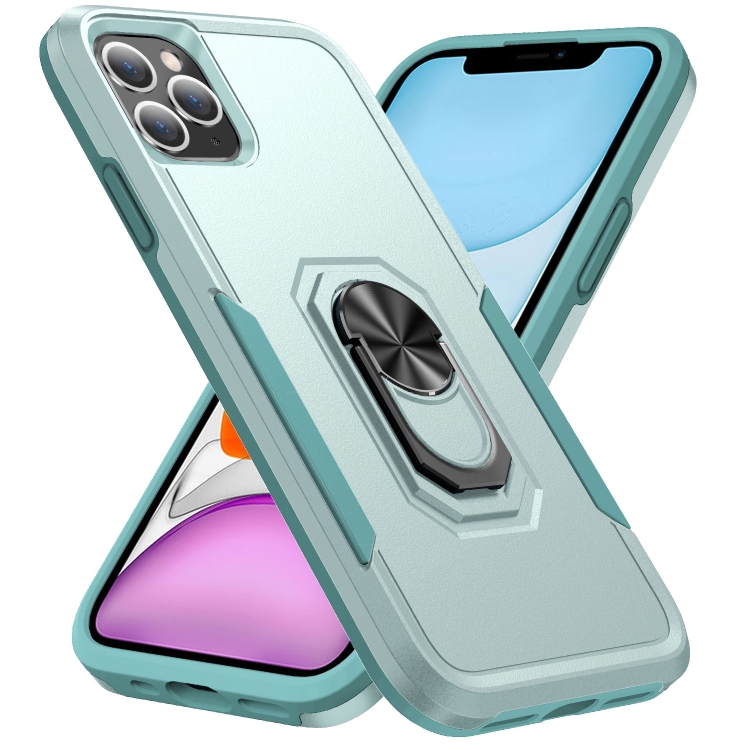 

Pioneer Armor Heavy Duty PC + TPU Shockproof Case with Holder For iPhone 11 Pro(Green)