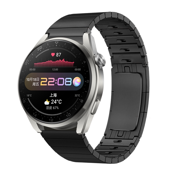 

For Huawei Watch GT2 Pro 22mm Self-demolition Stainless Steel Metal Watch Band (Black)