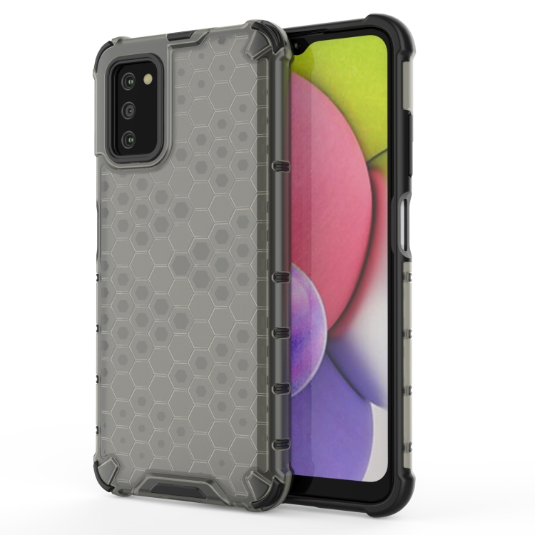 

For Samsung Galaxy A03s 164mm Shockproof Honeycomb PC + TPU Case(Black)