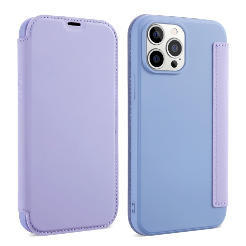 

For iPhone 13 mini Skin Feel Horizontal Flip PU Leather Case with Holder & Card Slot (Taro Purple)