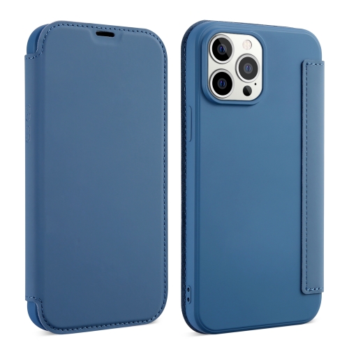 

For iPhone 13 Skin Feel Horizontal Flip PU Leather Case with Holder & Card Slot(Smoky Blue)