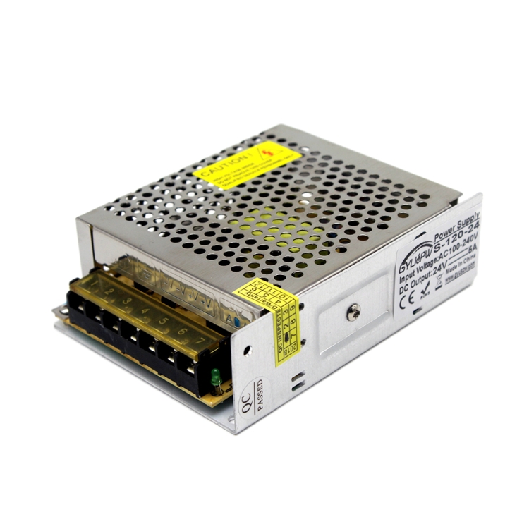 

S-120-24 DC24V 5A 120W LED Regulated Switching Power Supply, Size: 129 x 99 x 40mm