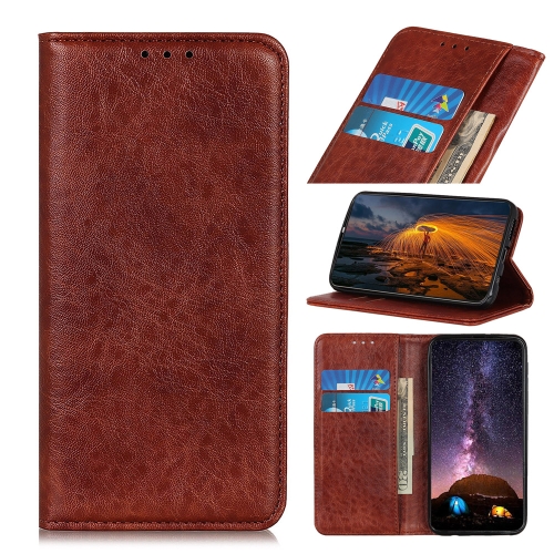 

For Xiaomi Mi 11T / 11T Pro Magnetic Crazy Horse Texture Horizontal Flip Leather Case with Holder & Card Slots & Wallet(Brown)