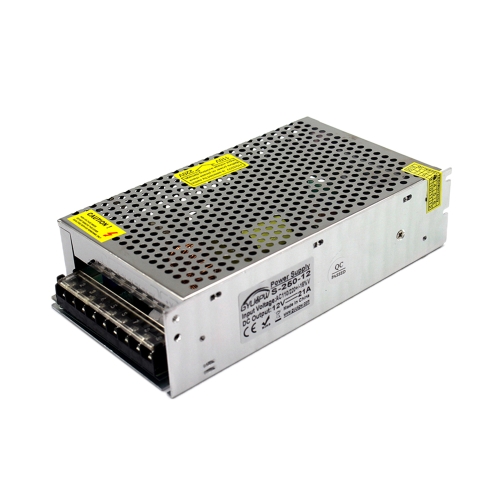 

S-250-12 DC12V 21A 250W LED Regulated Switching Power Supply, Size: 200 x 110 x 49mm