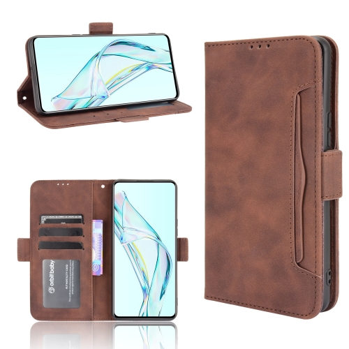

For ZTE Axon 30 5G Skin Feel Calf Pattern Horizontal Flip Leather Case with Holder & Card Slots & Photo Frame(Brown)