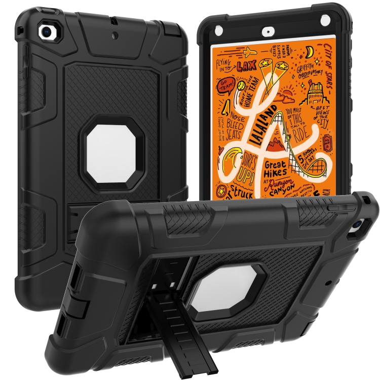

C5 Four Corners Shockproof Silicone + PC Protective Case with Holder For iPad mini 5 / 4(Black)